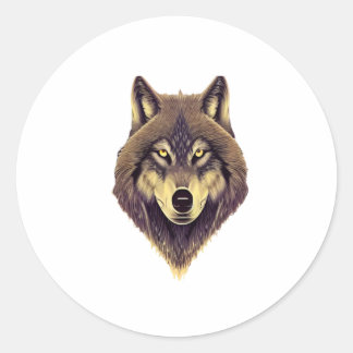 Wolf Ronde Sticker