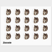 Wolf Ronde Sticker (Vel)