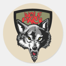 wolf ronde sticker