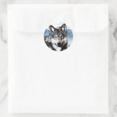 Wolf Ronde Sticker (Tas)
