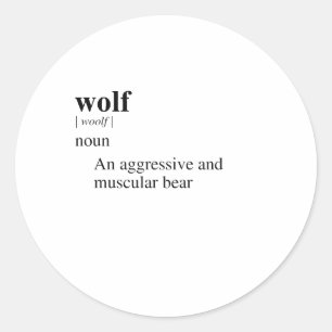 WOLF RONDE STICKER