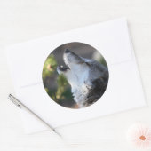 wolf ronde sticker (Envelop)
