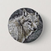 Wolf (Ronde Tin Badge) Ronde Button 5,7 Cm (Voorkant)