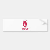 Wolf (rood) bumpersticker (Voorkant)
