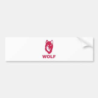 Wolf (rood) bumpersticker