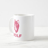 Wolf (rood) koffiemok (Voorkant links)