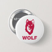 Wolf (rood) ronde button 5,7 cm (Voorkant /achterkant)