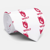 Wolf (rood) stropdas (Opgerold)