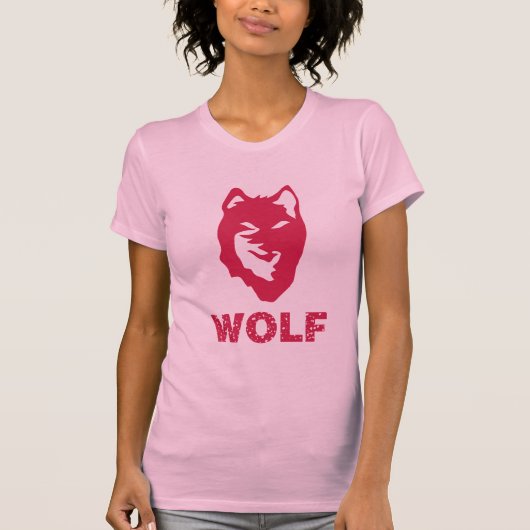 Wolf (rood) t-shirt (Voorkant)