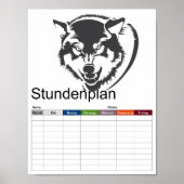 Wolf rooster poster (Voorkant)