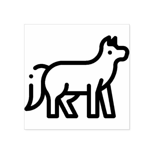 Wolf Rubberstempel (Afrduk)