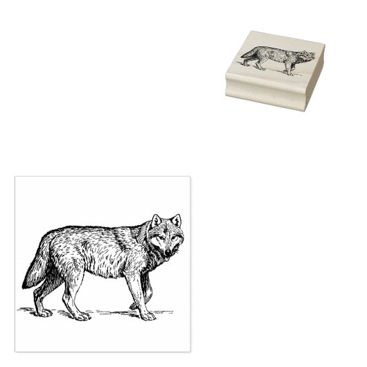 Wolf Rubberstempel (Gestempeld)