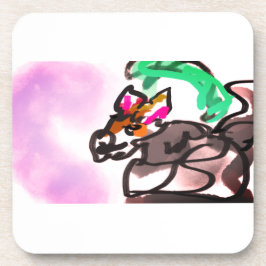 Wolf run in autumn bier onderzetter