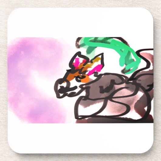 Wolf run in autumn bier onderzetter (Voorkant)