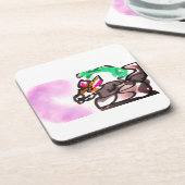 Wolf run in autumn bier onderzetter (Linkerzijde)