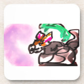 Wolf run in autumn bier onderzetter (Voorkant)