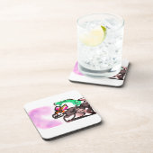 Wolf run in autumn bier onderzetter (Rechterzijde)