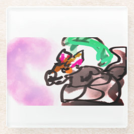 Wolf run in autumn glazen onderzetter