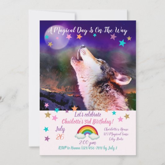 Wolf 's nachts kaart (Voorkant)