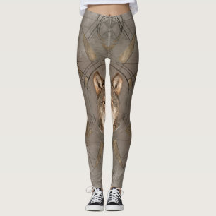 Wolf Sacred Geometry Digital Art Leggings