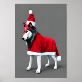 Wolf Santa Claus | AI Art Poster (Voorkant)