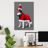 Wolf Santa Claus | AI Art Poster (Thuiskantoor)