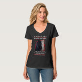 Wolf sarcasme omdat mensen martelen in je basis t-shirt (Voorkant volledig)