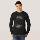 Wolf Scarf Winter Christmas Tree Xmas Snowy T-shirt (Voorkant volledig)