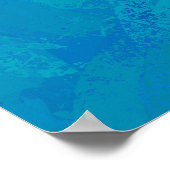 Wolf Schaduw op Blauw Poster (Hoek)