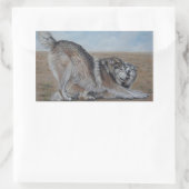 Wolf schilderachtig Wildlife Realist Art stickers (Tas)