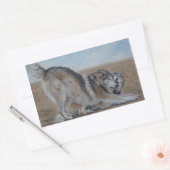 Wolf schilderachtig Wildlife Realist Art stickers (Envelop)