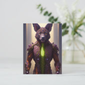 Wolf Sci Fi Briefkaart (Staand voorkant)