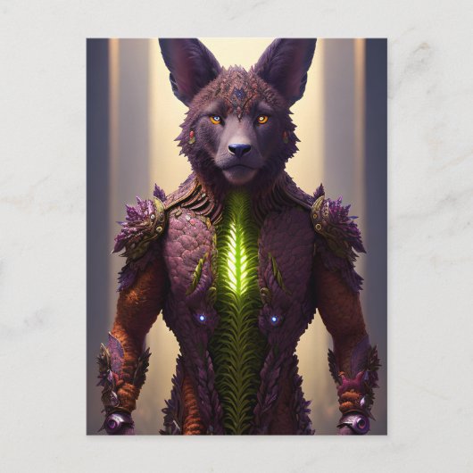 Wolf Sci Fi Briefkaart (Voorkant)