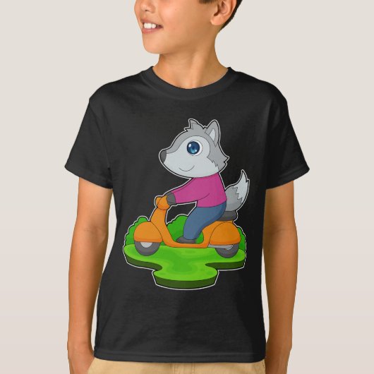 Wolf Scooter T-shirt (Voorkant)