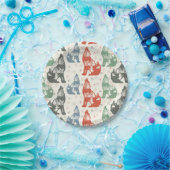 wolf seamless pattern, wolf lover papieren bordje (Feest)