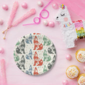 wolf seamless pattern, wolf lover papieren bordje (Feest)