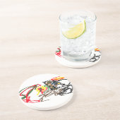 Wolf set Herfst Zandsteen Onderzetter (Zijkant)