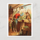 Wolf & Seven Young Kind Goats Fairy Tale Briefkaart (Voorkant)