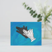 Wolf Shadow op Blue Briefkaart (Staand voorkant)