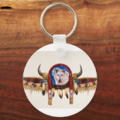 Wolf Shield Native American Sleutelhanger (Voorkant)