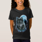 Wolf Shirt, Grijze Wolf Hunting Ground, Icy Moon T-shirt (Voorkant)