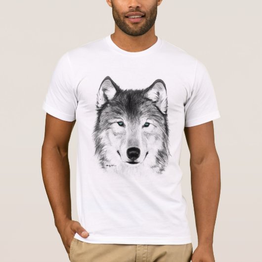 Wolf shirt, mannen t-shirt (Voorkant)