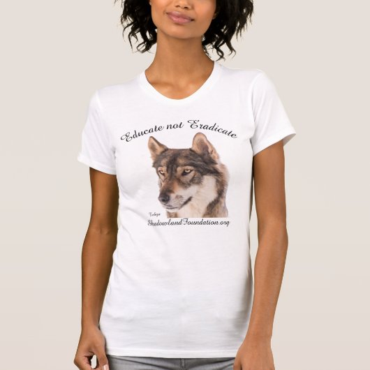 Wolf Shirt "Onderwijs niet uitroeien" (Voorkant)