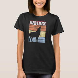 Wolf Shirt Wolven Retro Style  Mountain Ca