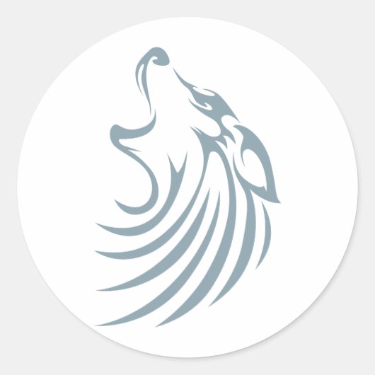 Wolf Shirten | Cool Custom Wolf Shirten Logo Ronde Sticker (Voorkant)