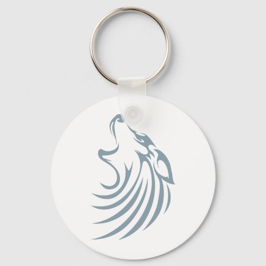 Wolf Shirten | Cool Custom Wolf Shirten Logo Sleutelhanger (Voorkant)