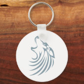 Wolf Shirten | Cool Custom Wolf Shirten Logo Sleutelhanger (Voorkant)