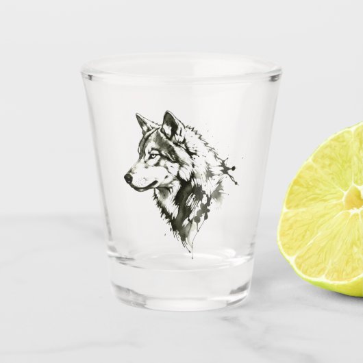 Wolf Shot Glas (Voorkant)