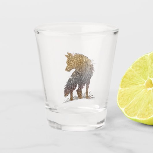 Wolf shotglas shot glas (Voorkant)