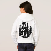 Wolf Silhouet in Bos (Achterkant volledig)